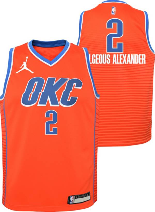 Jordan Youth Oklahoma City Thunder Shai Gilgeous-Alexander#2 Orange Dri-FIT Swingman Jersey