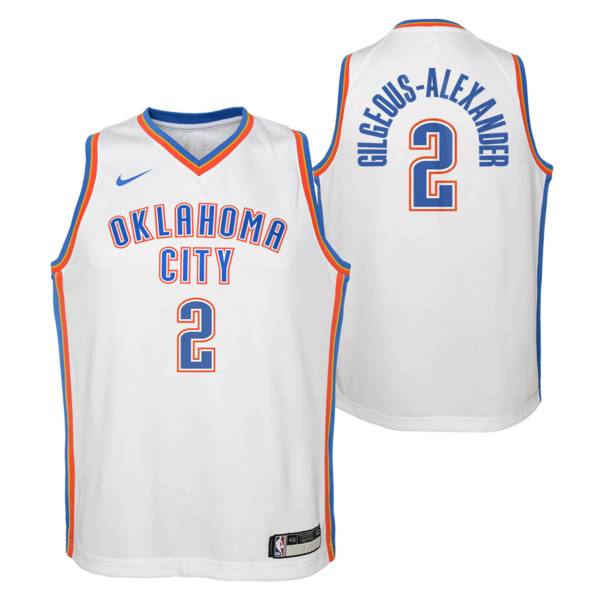 Nike Youth Oklahoma City Thunder Shai Gilgeous-Alexander #2 White Dri-FIT Swingman Jersey