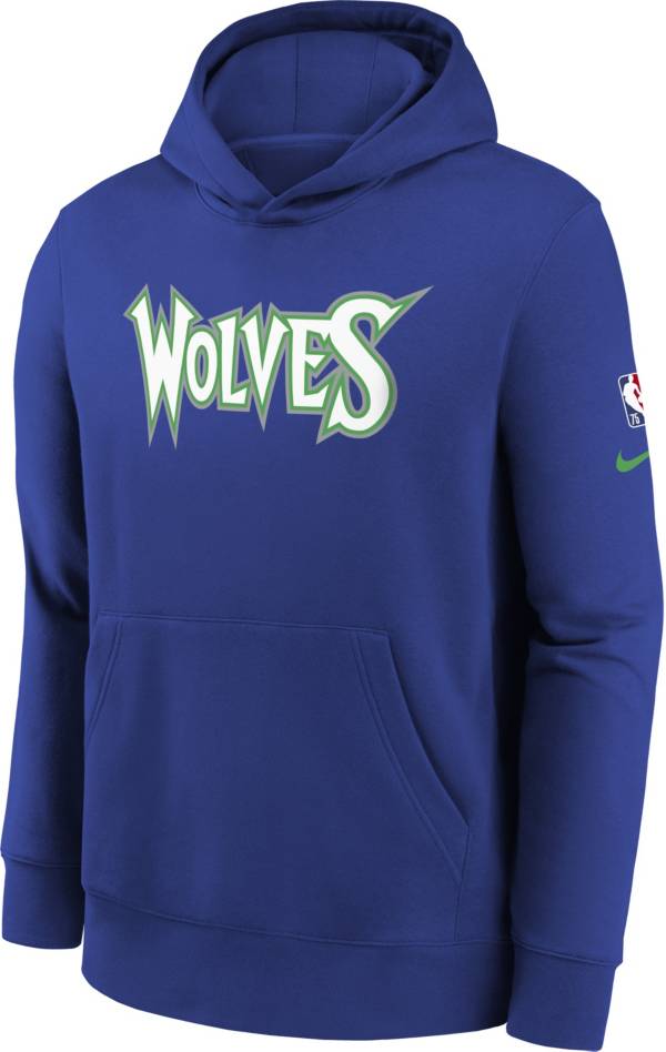 Nike Youth 2021-22 City Edition Minnesota Timberwolves Blue Essential Pullover Hoodie