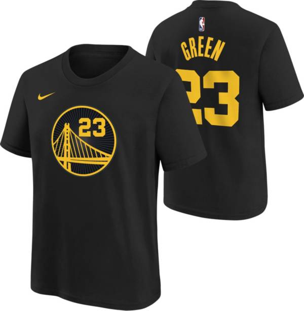 Nike Youth 2021-22 City Edition Golden State Warriors Draymond Green #23 Black Player T-Shirt