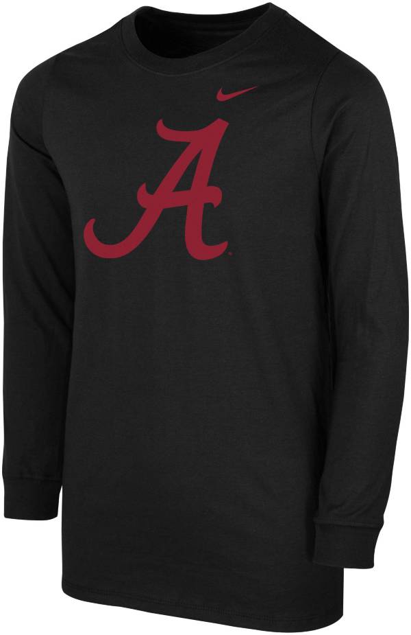 Nike Youth Alabama Crimson Tide Core Cotton Long Sleeve Black T-Shirt