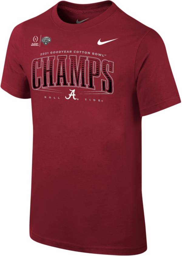 Nike Youth 2021 Goodyear Cotton Bowl Champions Alabama Crimson Tide Locker Room T-Shirt