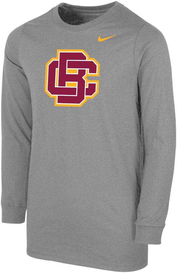 Nike Youth Bethune-Cookman Wildcats Grey Core Cotton Long Sleeve T-Shirt