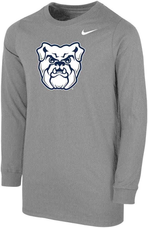 Nike Youth Butler Bulldogs Grey Core Cotton Long Sleeve T-Shirt