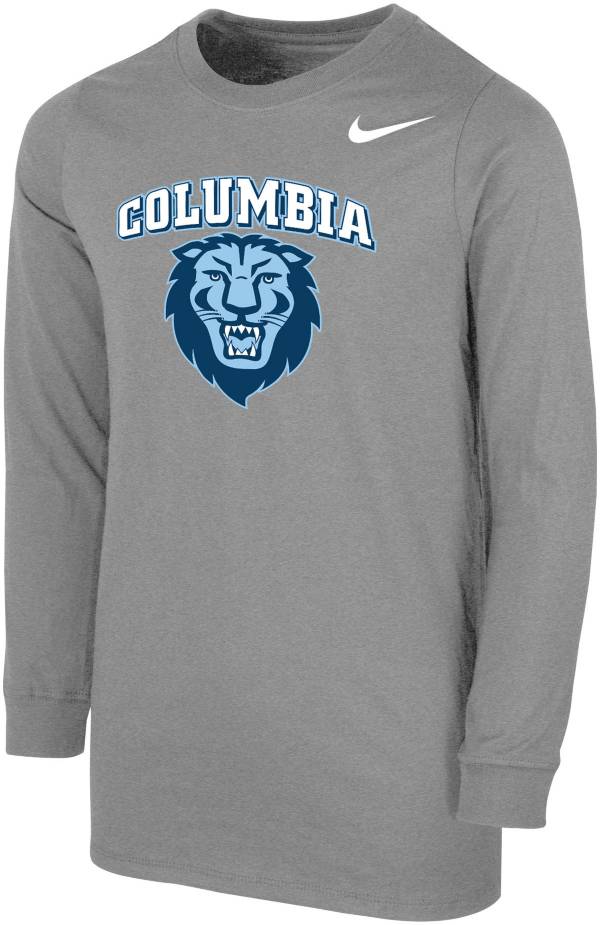 Nike Youth Columbia Lions Grey Core Cotton Long Sleeve T-Shirt