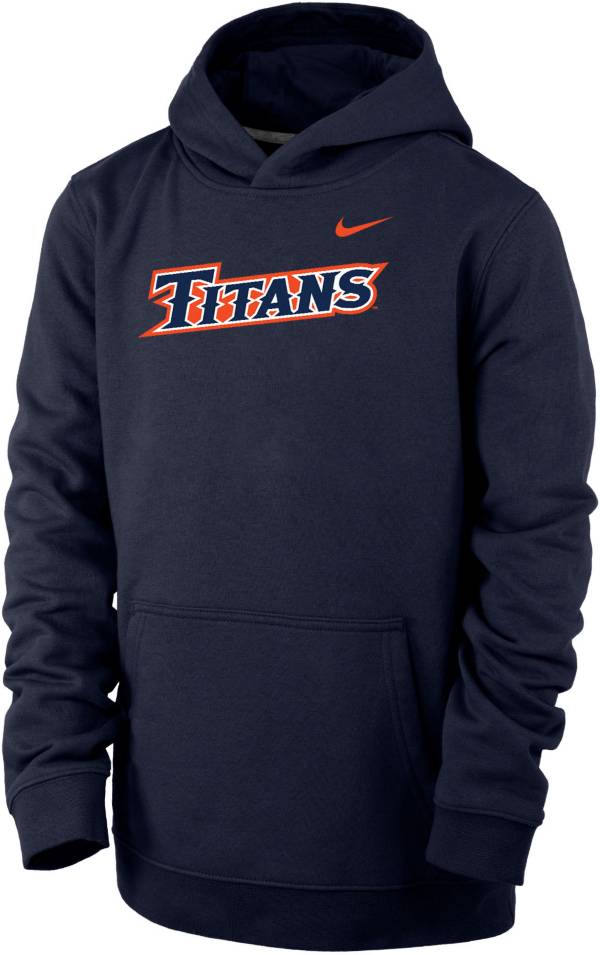 Nike Youth Cal State Fullerton Titans Navy Blue Club Fleece Pullover Hoodie