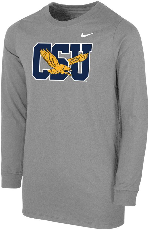 Nike Youth Coppin State Eagles Grey Core Cotton Long Sleeve T-Shirt