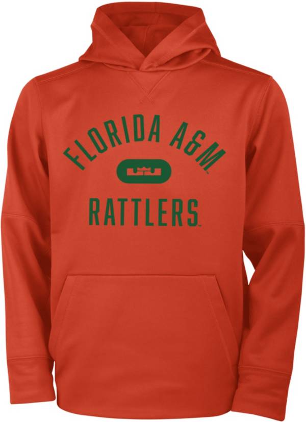 Nike x LeBron James Youth Florida A&M Rattlers Orange Basketball Therma Pullover Hoodie