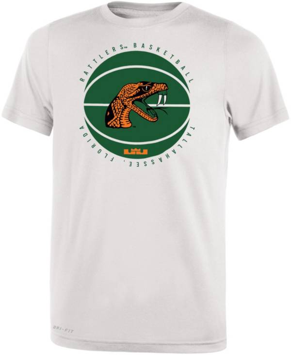 Nike x LeBron James Youth Florida A&M Rattlers White Dri-FIT Basketball Legend T-Shirt