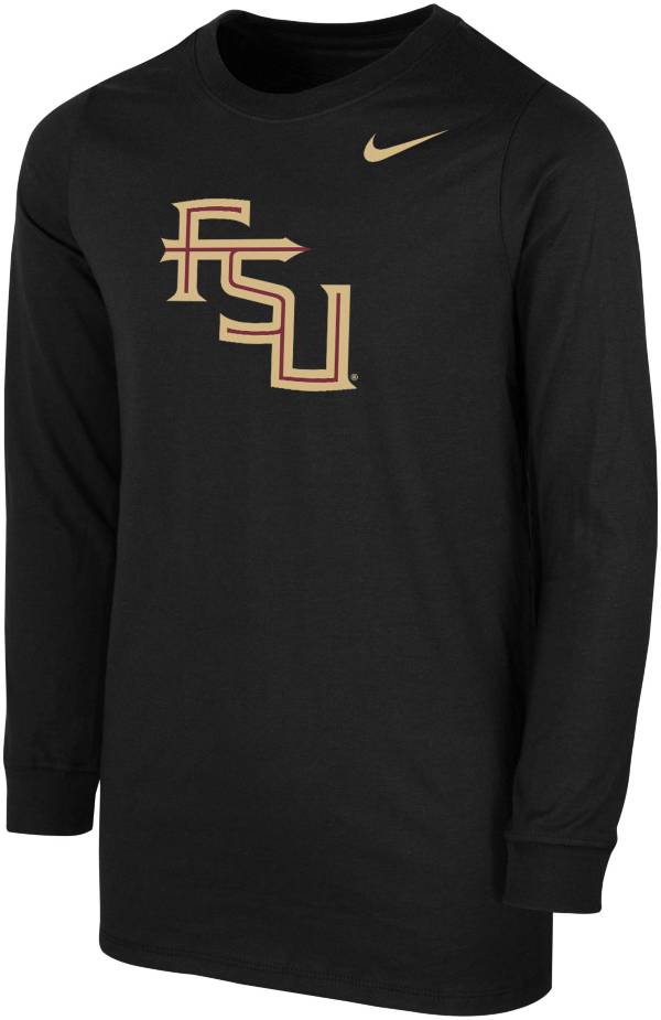 Nike Youth Florida State Seminoles Core Cotton Long Sleeve Black T-Shirt