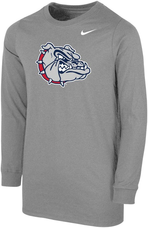 Nike Youth Gonzaga Bulldogs Grey Core Cotton Long Sleeve T-Shirt product image