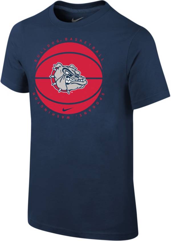 Nike Youth Gonzaga Bulldogs Blue Cotton Basketball Team T-Shirt