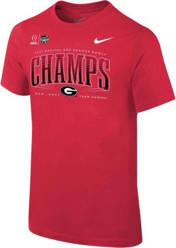 Nike Youth 2021 Capital One Orange Bowl Champions Georgia Bulldogs Locker Room T-Shirt