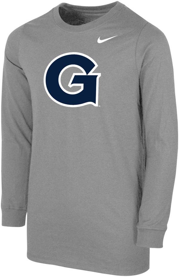 Nike Youth Georgetown Hoyas Grey Core Cotton Long Sleeve T-Shirt