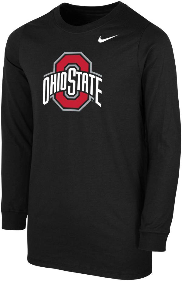 Nike Youth Ohio State Buckeyes Core Cotton Long Sleeve Black T-Shirt