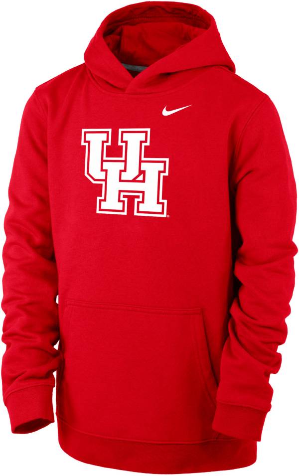 Nike Youth Houston Cougars Red Club Fleece Pullover Hoodie