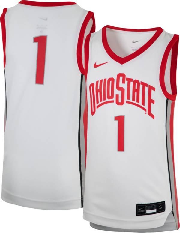 Nike Youth Ohio State Buckeyes #1 White Replica Basketball Jersey