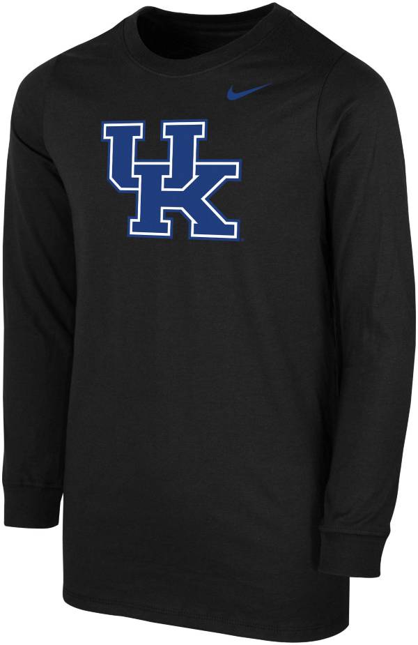 Nike Youth Kentucky Wildcats Core Cotton Long Sleeve Black T-Shirt