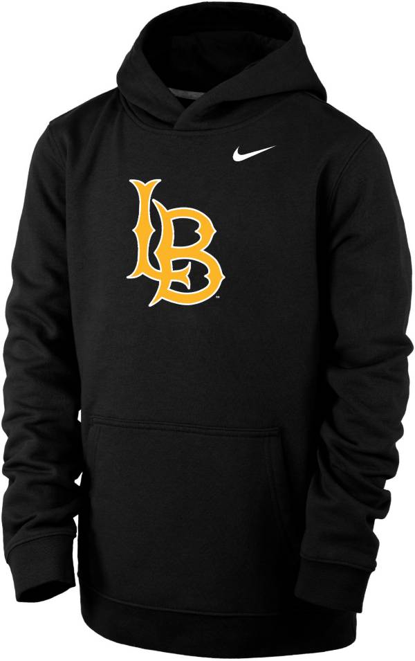 Nike Youth Long Beach State 49ers Club Fleece Pullover Black Hoodie