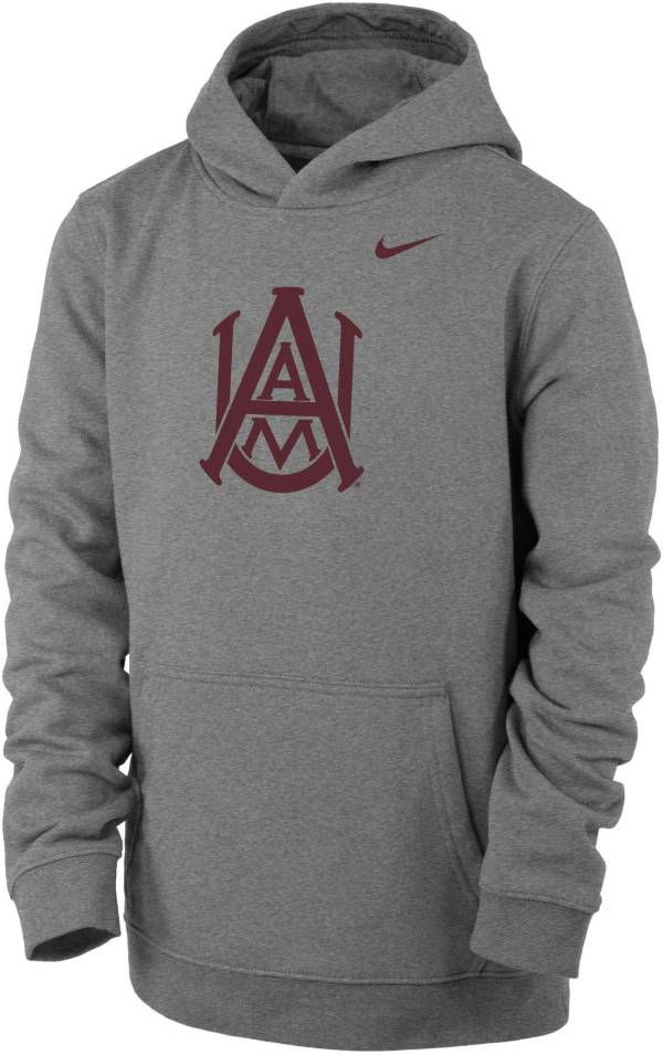 Nike Youth Alabama A&M Bulldogs Grey Club Fleece Pullover Hoodie product image