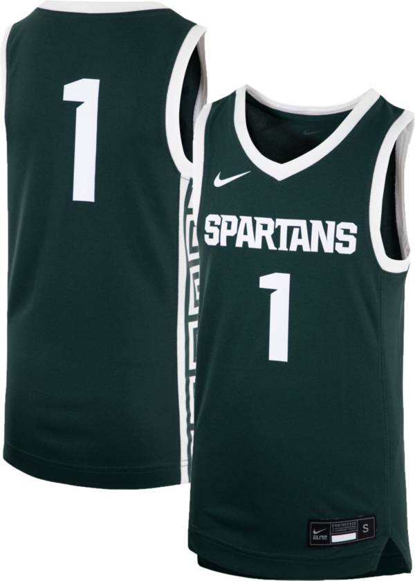 Nike Youth Michigan State Spartans #1 Green Replica Basketball Jersey product image