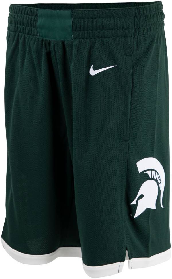 Nike Youth Michigan State Spartans Green Replica Basketball Shorts
