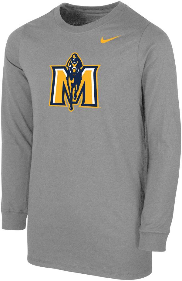 Nike Youth Murray State Racers Grey Core Cotton Long Sleeve T-Shirt