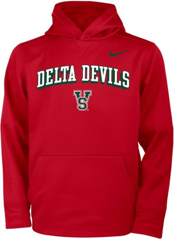 Nike Youth Mississippi Valley State Delta Devils Red Therma Pullover Hoodie