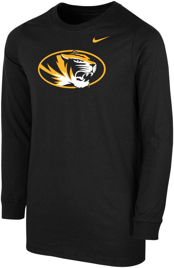 Nike Youth Missouri Tigers Core Cotton Long Sleeve Black T-Shirt