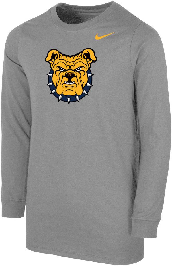 Nike Youth North Carolina A&T Aggies Grey Core Cotton Long Sleeve T-Shirt