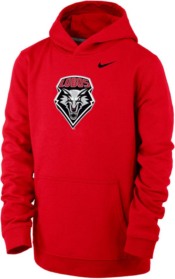 Nike Youth New Mexico Lobos Cherry Club Fleece Pullover Hoodie