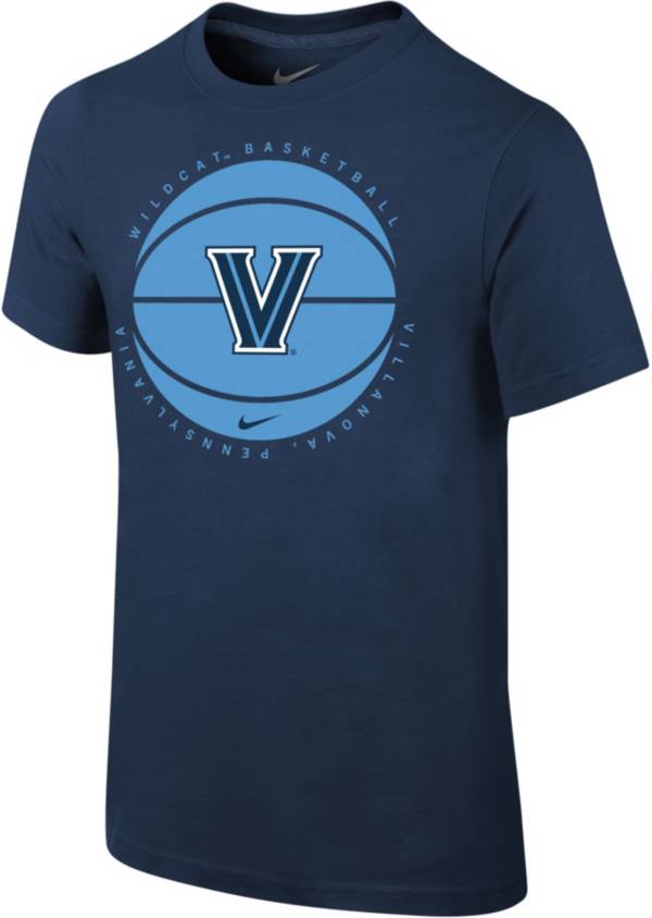 Nike Youth Villanova Wildcats Navy Cotton Basketball Team T-Shirt