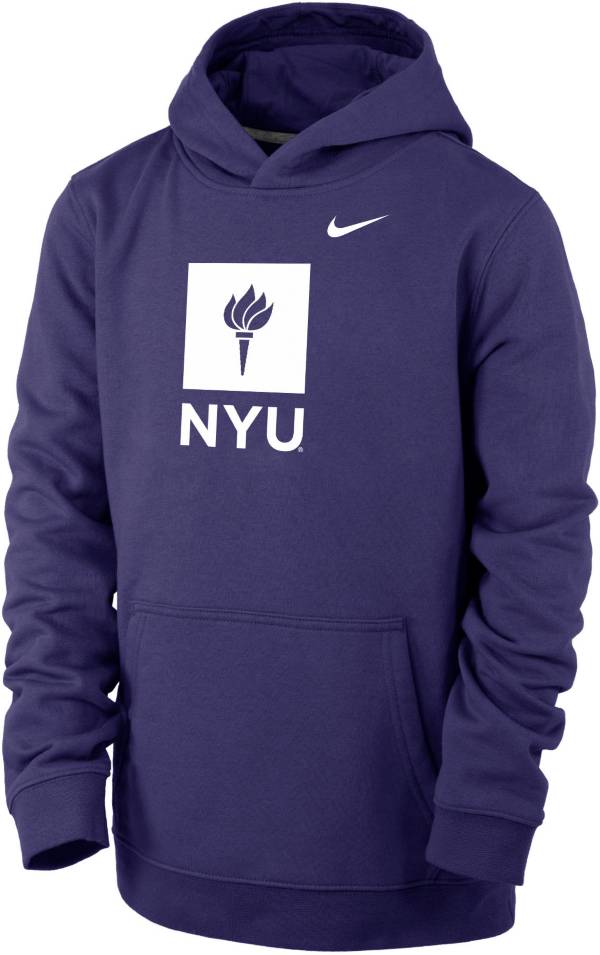 Nike Youth NYU Violets NYU Purple Club Fleece Pullover Hoodie