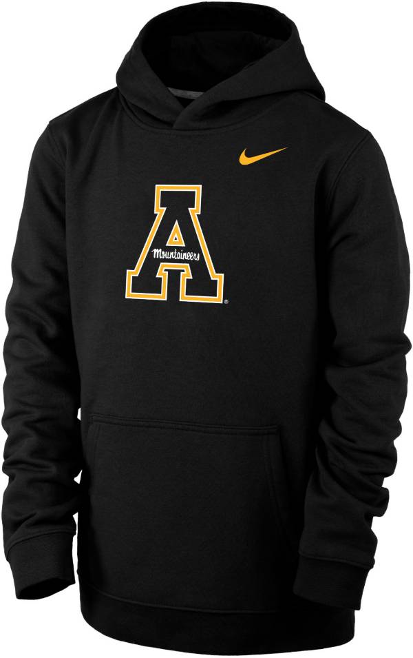 Nike Youth Appalachian State Mountaineers Club Fleece Pullover Black Hoodie