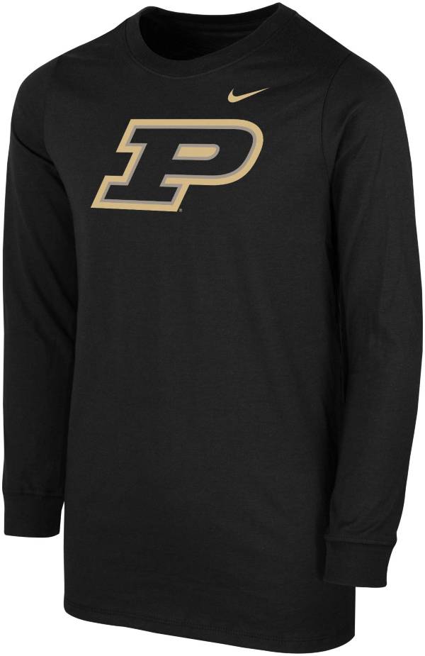 Nike Youth Purdue Boilermakers Core Cotton Long Sleeve Black T-Shirt