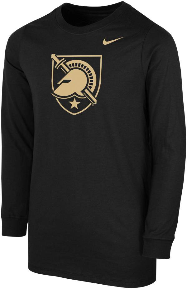 Nike Youth Army West Point Black Knights Core Cotton Long Sleeve Black T-Shirt