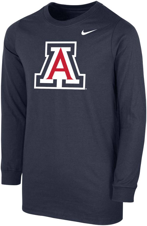 Nike Youth Arizona Wildcats Navy Core Cotton Long Sleeve T-Shirt