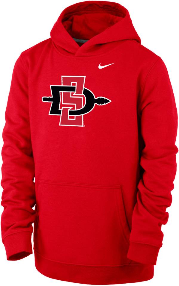 Nike Youth San Diego State Aztecs Scarlet Club Fleece Pullover Hoodie