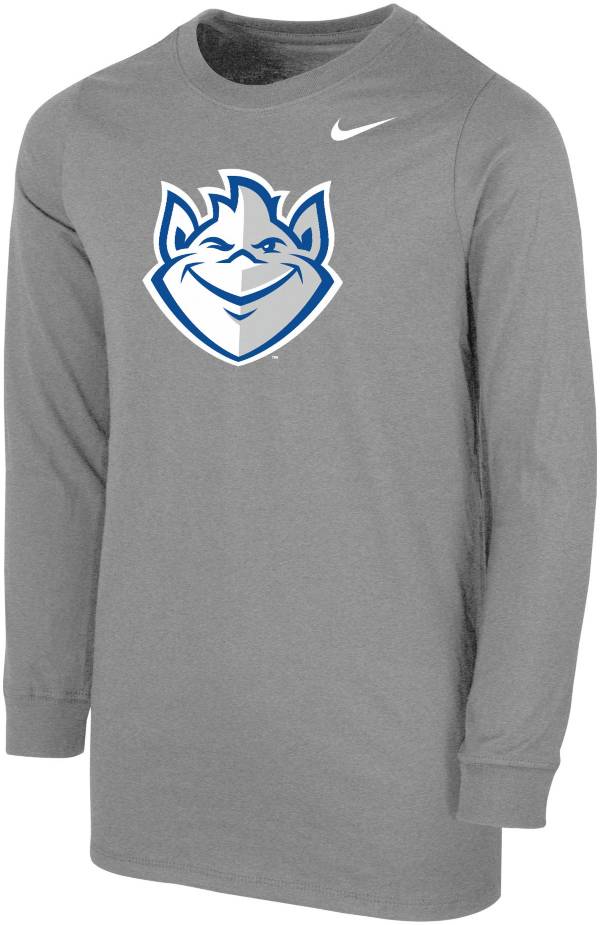 Nike Youth Saint Louis Billikens Grey Core Cotton Long Sleeve T-Shirt