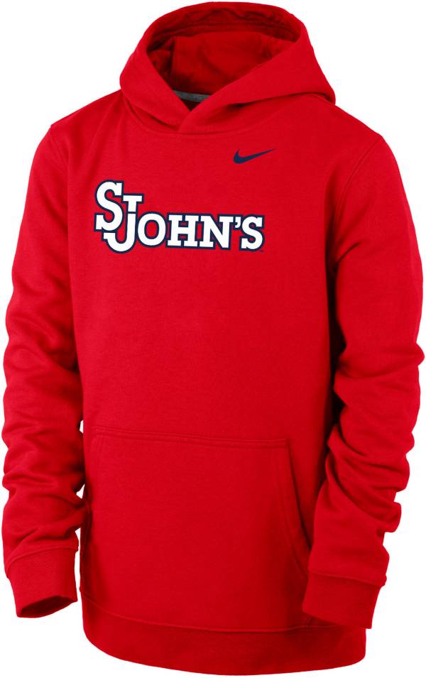 Nike Youth St. John's Red Storm Red Club Fleece Pullover Hoodie