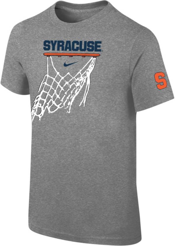 Nike Youth Syracuse Orange Grey Cotton Basketball Hoop T-Shirt