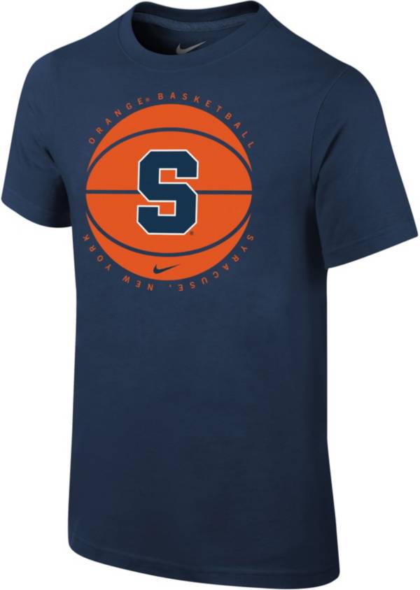 Nike Youth Syracuse Orange Blue Cotton Basketball Team T-Shirt