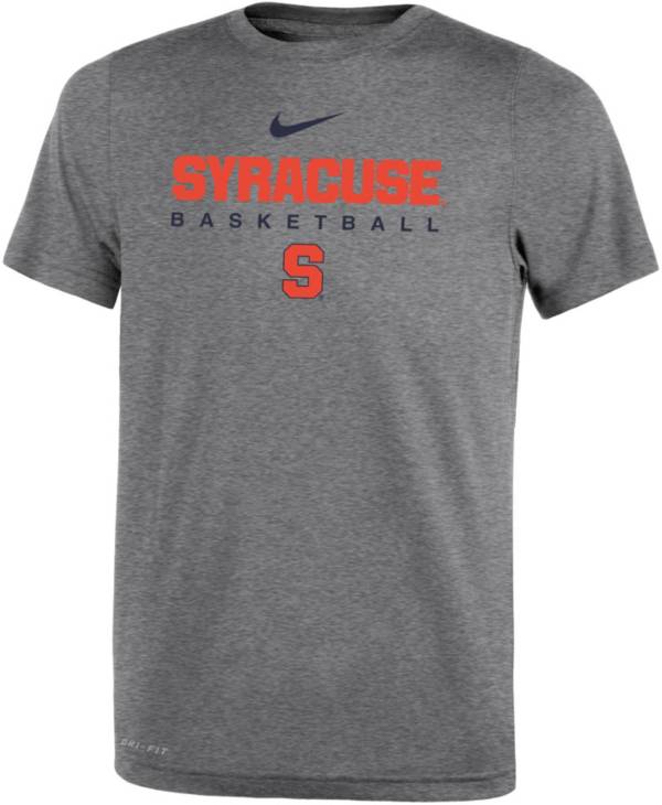 Nike Youth Syracuse Orange Grey Basketball Dri-FIT Legend T-Shirt