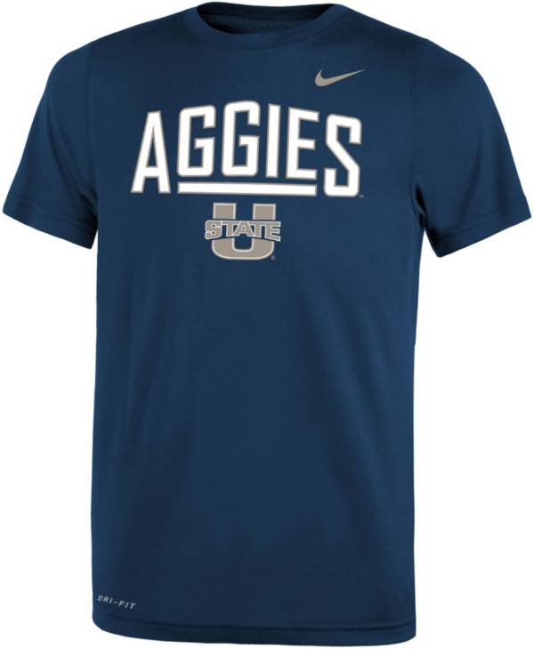 Nike Youth Utah State Aggies Blue Dri-FIT Legend T-Shirt