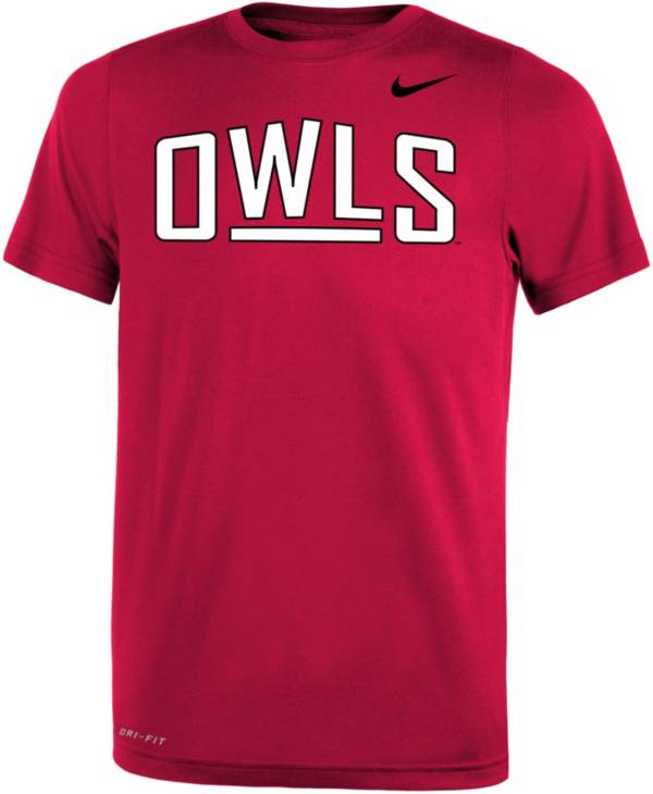 Nike Youth Temple Owls Cherry Dri-FIT Legend T-Shirt