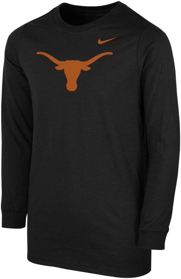 Nike Youth Texas Longhorns Core Cotton Long Sleeve Black T-Shirt