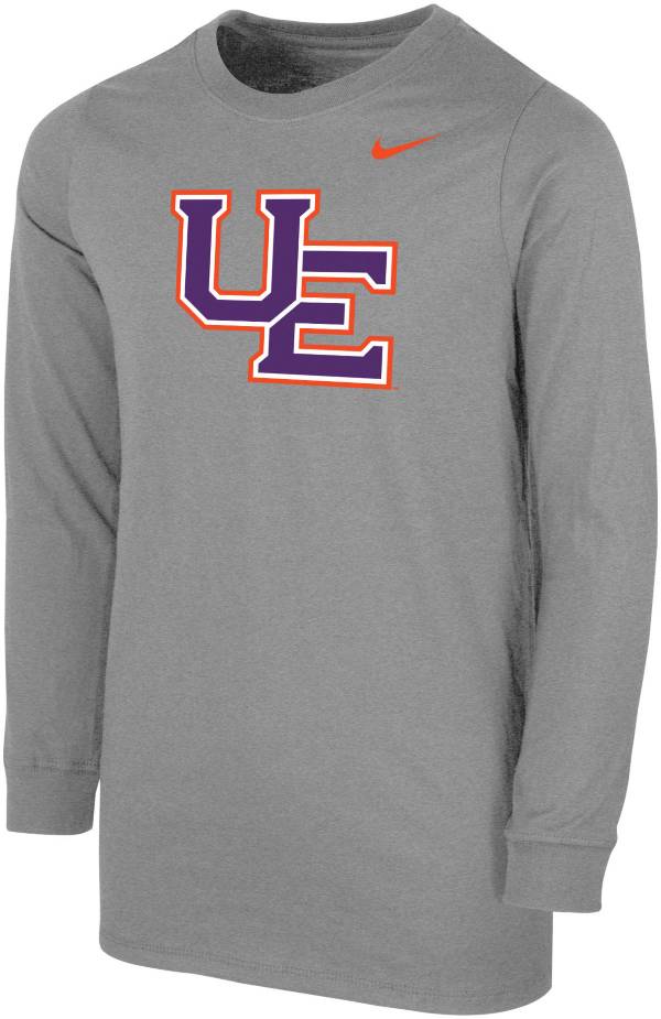 Nike Youth Evansville Purple Aces Grey Core Cotton Long Sleeve T-Shirt product image