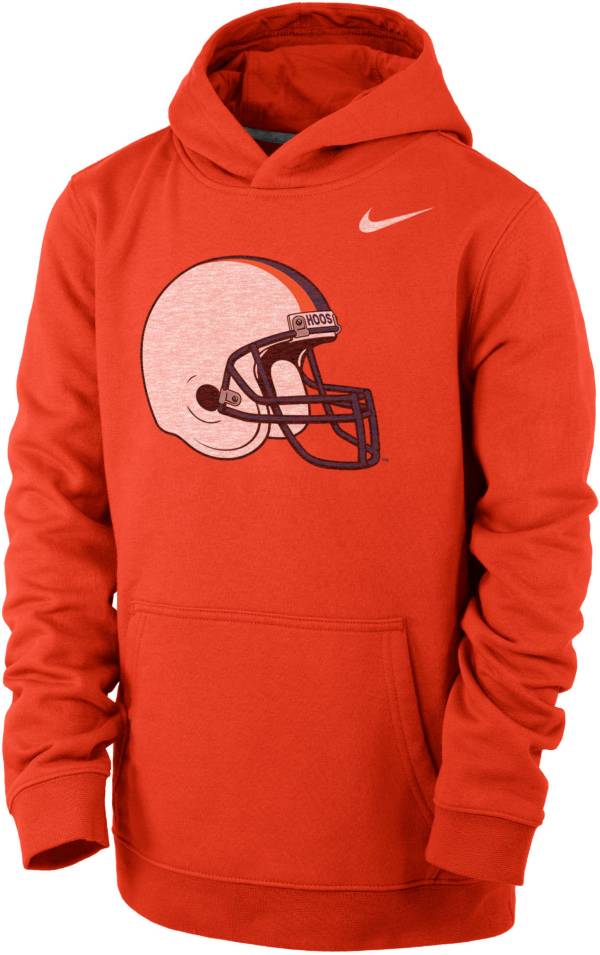 Nike Youth Virginia Cavaliers Orange Vintage Logo Fleece Pullover Hoodie product image