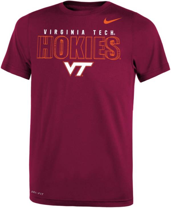 Nike Youth Virginia Tech Hokies Maroon Dri-FIT Legend T-Shirt