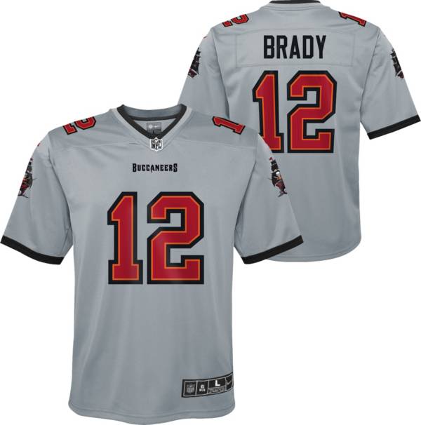 Nike Youth Tampa Bay Buccaneers Tom Brady #12 Wolf Grey Game Jersey product image
